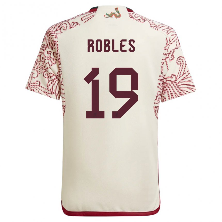 Herren Mexikanische Angel Robles #19 Wunder Weiß Rot Auswärtstrikot Trikot 22-24 T-shirt Österreich