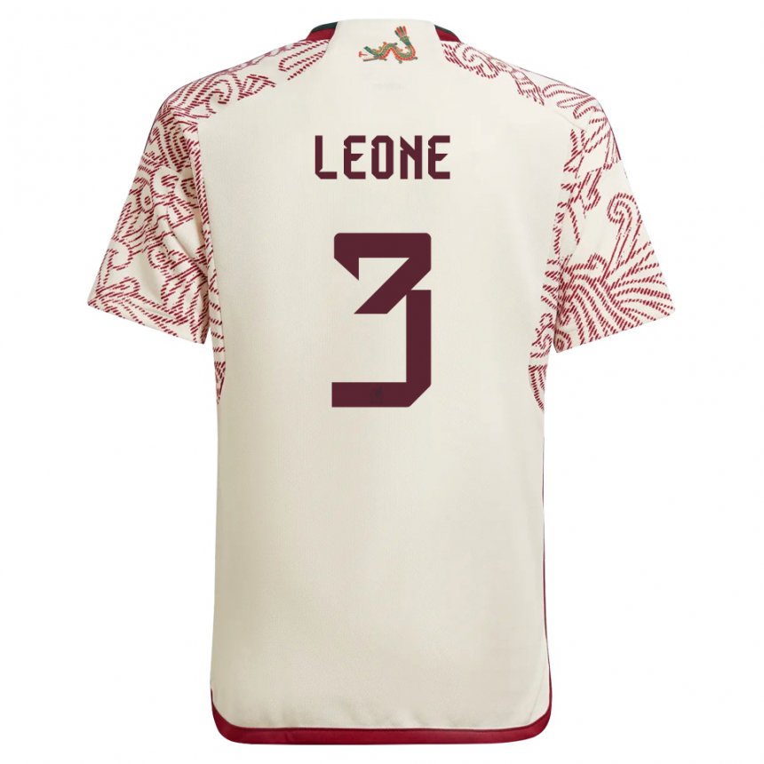 Herren Mexikanische Antonio Leone #3 Wunder Weiß Rot Auswärtstrikot Trikot 22-24 T-shirt Österreich