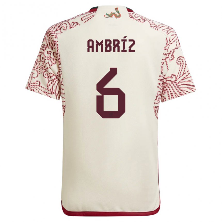 Herren Mexikanische Fidel Ambriz #6 Wunder Weiß Rot Auswärtstrikot Trikot 22-24 T-shirt Österreich