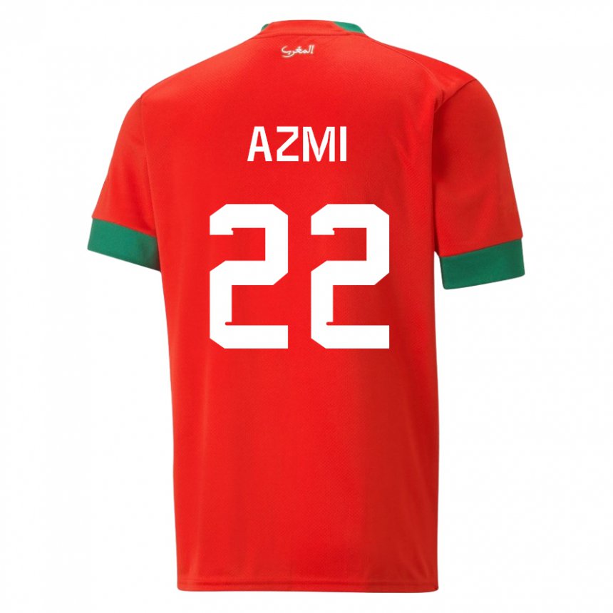 Damen Marokkanische Ahmed Azmi #22 Rot Heimtrikot Trikot 22-24 T-shirt Österreich