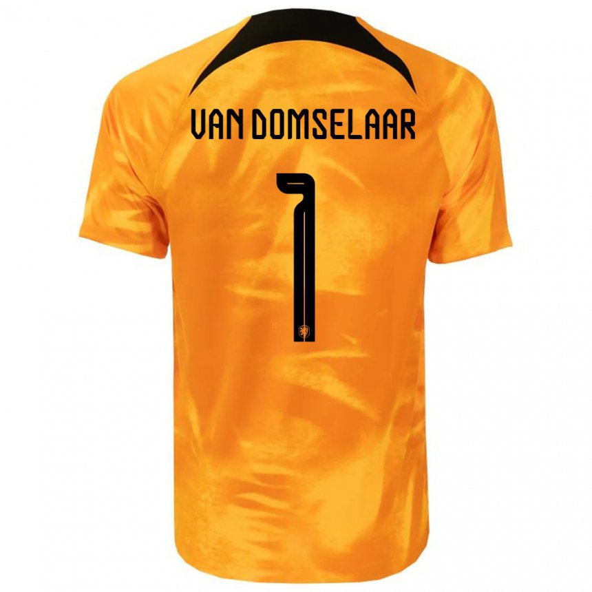 Damen Niederländische Daphne Van Domselaar #1 Laser-orange Heimtrikot Trikot 22-24 T-shirt Österreich