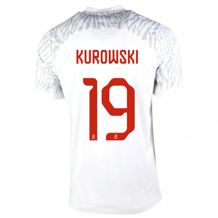 Damen Polnische Milosz Kurowski #19 Weiß Heimtrikot Trikot 22-24 T-shirt Österreich
