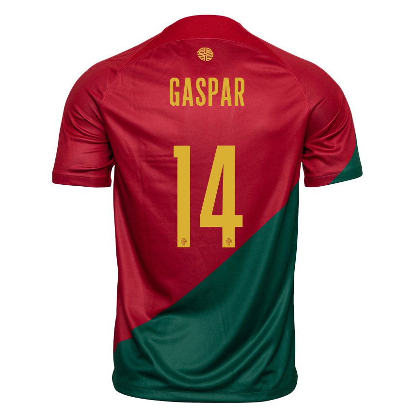 Damen Portugiesische Guilherme Gaspar #14 Rot Grün Heimtrikot Trikot 22-24 T-shirt Österreich