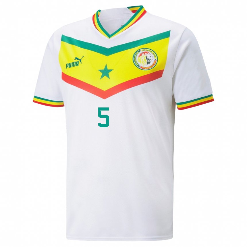Damen Senegalesische Ndeye Ndiaye Kane #5 Weiß Heimtrikot Trikot 22-24 T-shirt Österreich