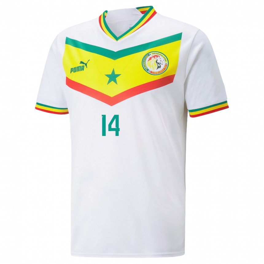 Damen Senegalesische Salimata Ndiaye #14 Weiß Heimtrikot Trikot 22-24 T-shirt Österreich