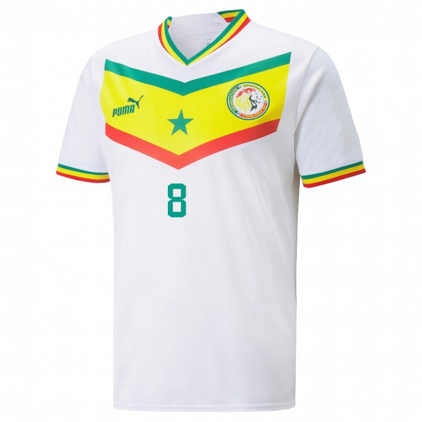 Damen Senegalesische Mamadou Mbow #8 Weiß Heimtrikot Trikot 22-24 T-shirt Österreich