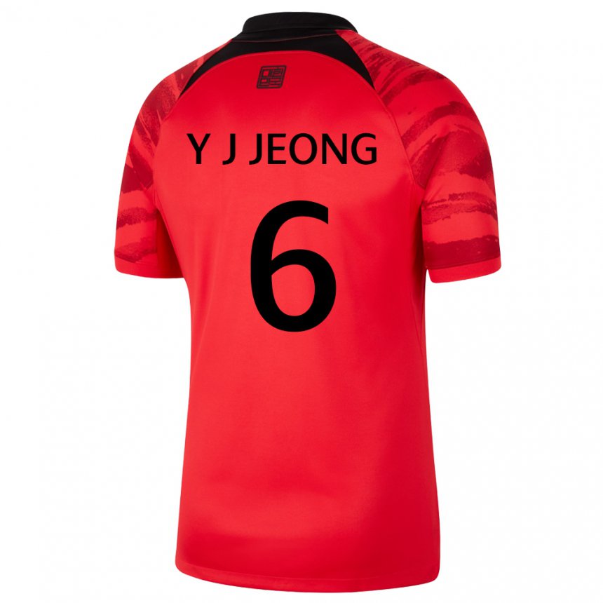 Damen Südkoreanische Jeong Yu Jin #6 Rot Schwarz Heimtrikot Trikot 22-24 T-shirt Österreich