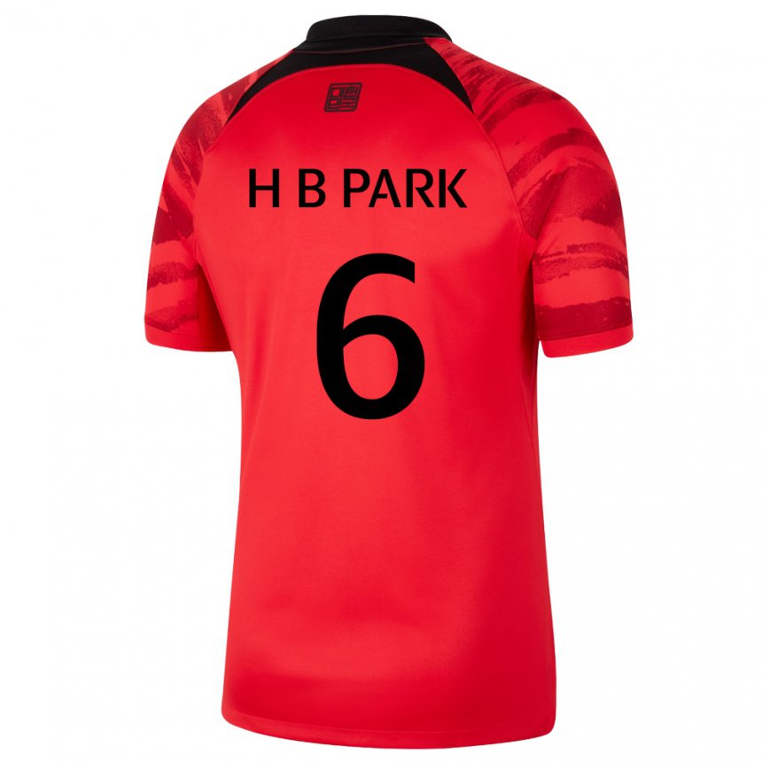 Damen Südkoreanische Park Hyeon Bin #6 Rot Schwarz Heimtrikot Trikot 22-24 T-shirt Österreich