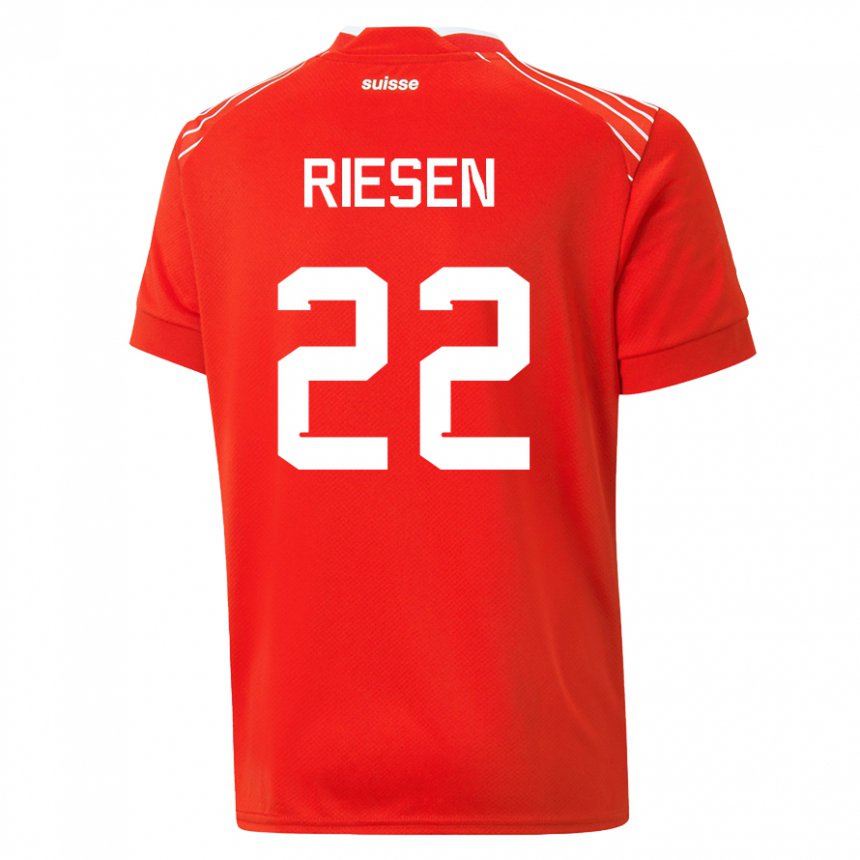 Damen Schweizer Nadine Riesen #22 Rot Heimtrikot Trikot 22-24 T-shirt Österreich