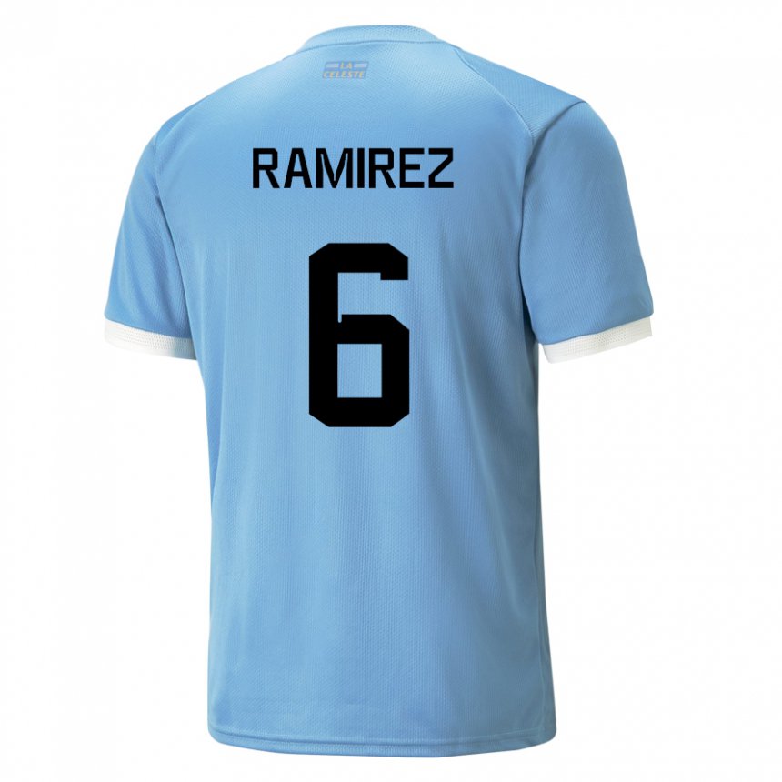 Damen Uruguayische Sindy Ramirez #6 Blau Heimtrikot Trikot 22-24 T-shirt Österreich