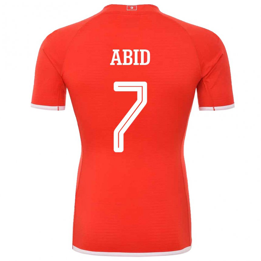 Damen Tunesische Aziz Abid #7 Rot Heimtrikot Trikot 22-24 T-shirt Österreich