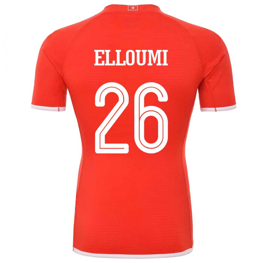 Damen Tunesische Khalil Elloumi #26 Rot Heimtrikot Trikot 22-24 T-shirt Österreich