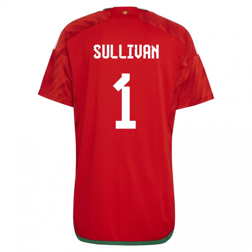 Damen Walisische Laura O Sullivan #1 Rot Heimtrikot Trikot 22-24 T-shirt Österreich