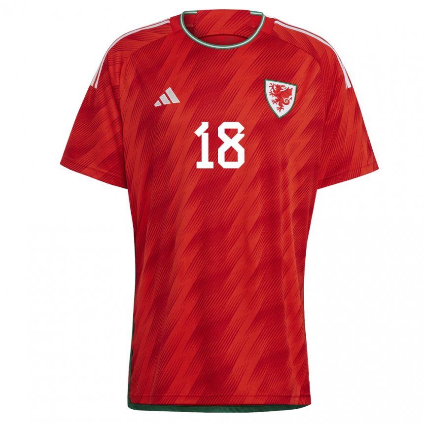 Damen Walisische Charlie Estcourt #18 Rot Heimtrikot Trikot 22-24 T-shirt Österreich