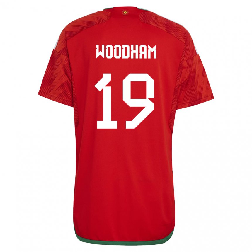 Damen Walisische Lily Woodham #19 Rot Heimtrikot Trikot 22-24 T-shirt Österreich