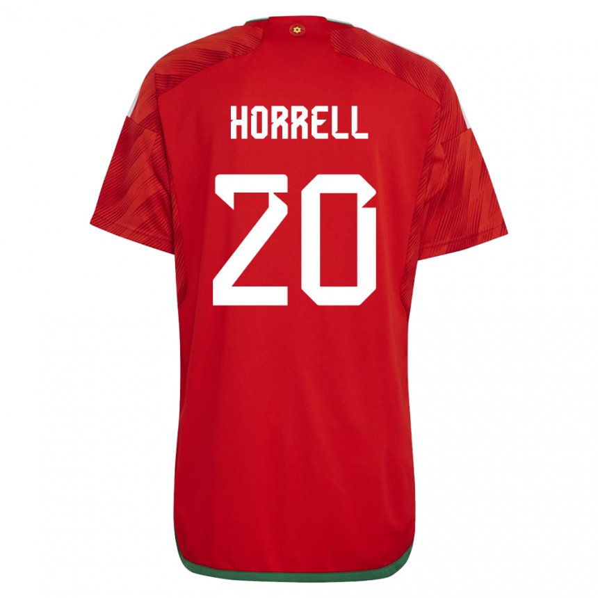 Damen Walisische Grace Horrell #20 Rot Heimtrikot Trikot 22-24 T-shirt Österreich