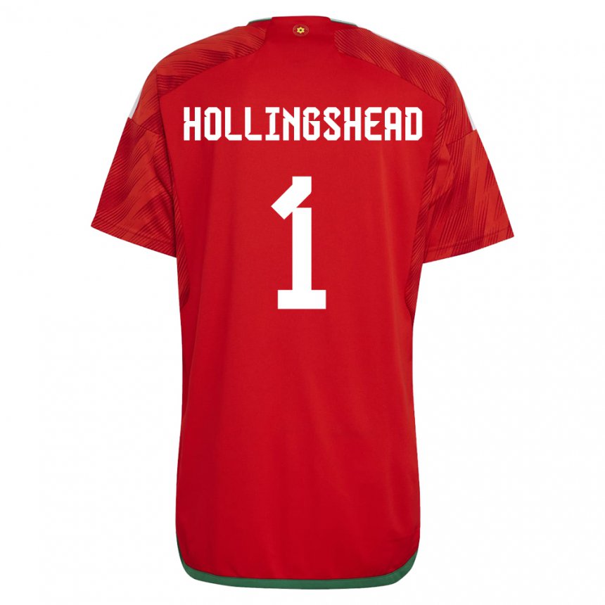 Damen Walisische Ronnie Hollingshead #1 Rot Heimtrikot Trikot 22-24 T-shirt Österreich