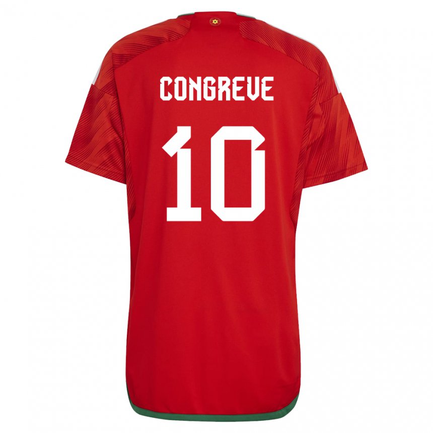 Damen Walisische Cameron Congreve #10 Rot Heimtrikot Trikot 22-24 T-shirt Österreich