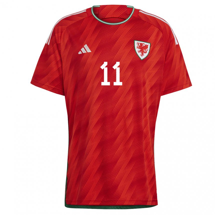 Damen Walisische James Crole #11 Rot Heimtrikot Trikot 22-24 T-shirt Österreich