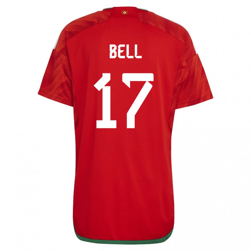 Damen Walisische Zac Bell #17 Rot Heimtrikot Trikot 22-24 T-shirt Österreich