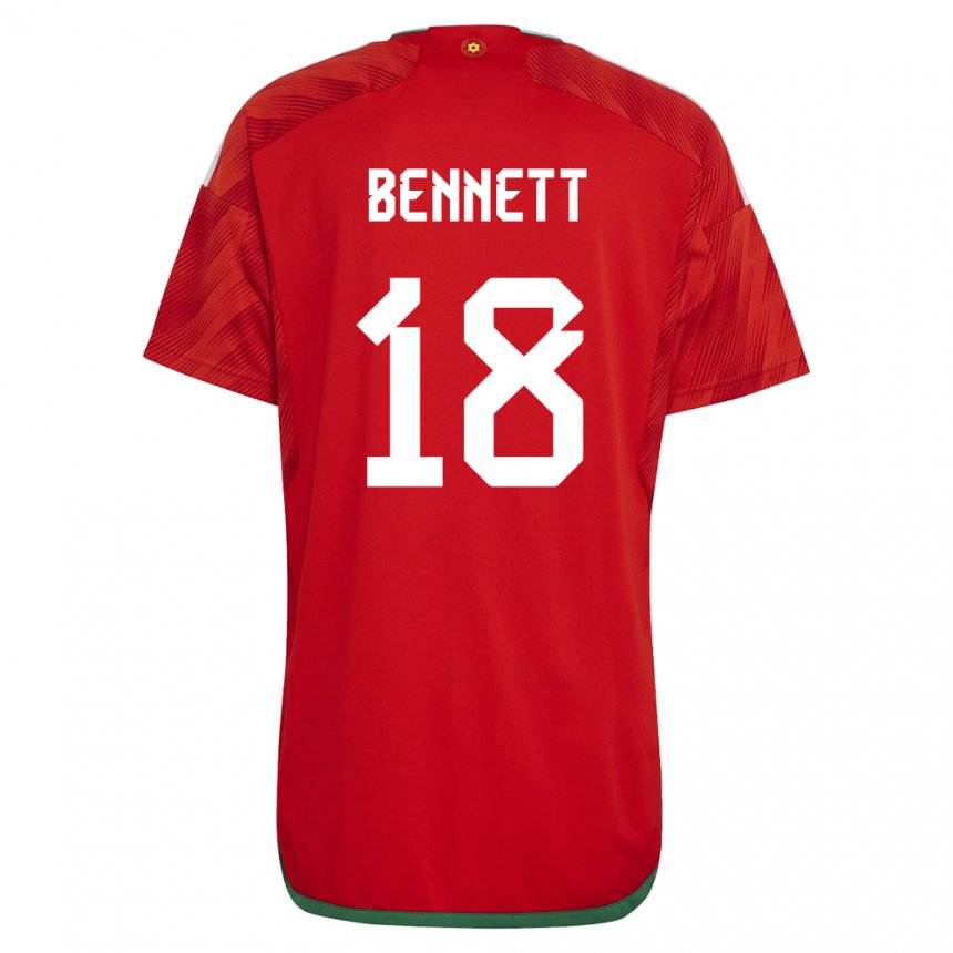 Damen Walisische Murphy Bennett #18 Rot Heimtrikot Trikot 22-24 T-shirt Österreich