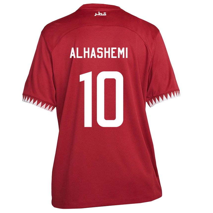 Damen Katarische Suaad Alhashemi #10 Kastanienbraun Heimtrikot Trikot 22-24 T-shirt Österreich