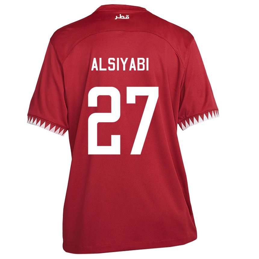Damen Katarische Nasra Alsiyabi #27 Kastanienbraun Heimtrikot Trikot 22-24 T-shirt Österreich
