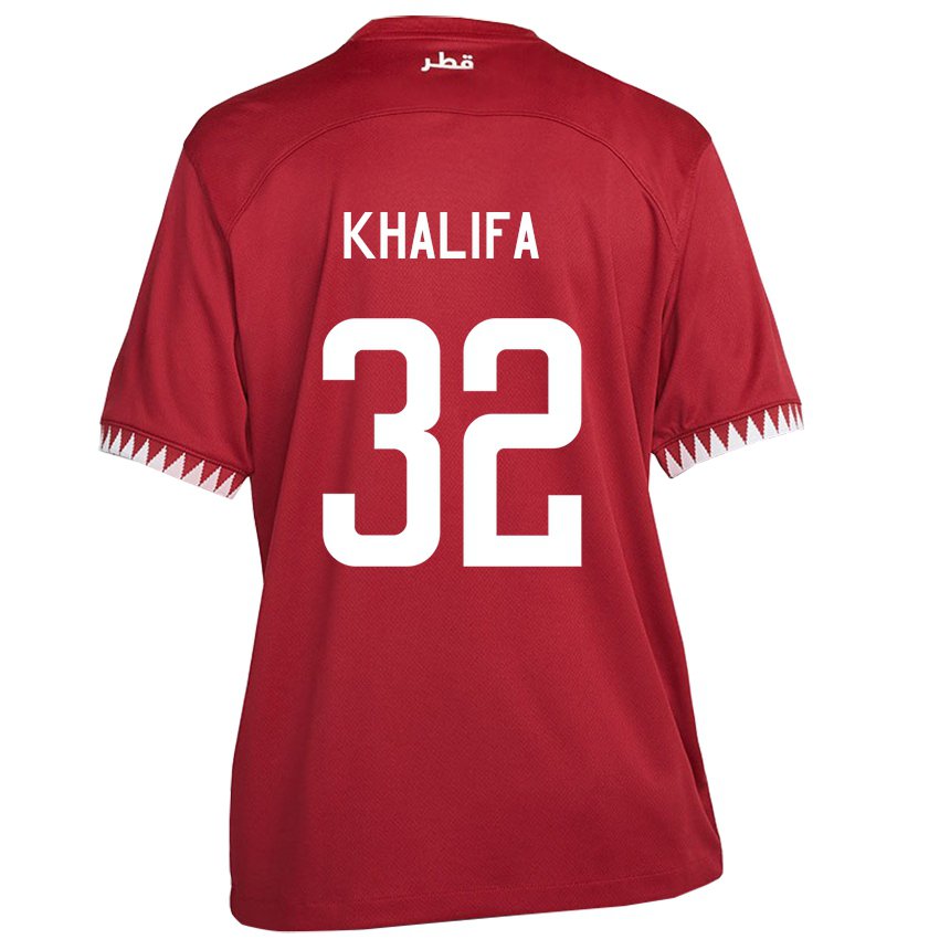 Damen Katarische Duana Khalifa #32 Kastanienbraun Heimtrikot Trikot 22-24 T-shirt Österreich