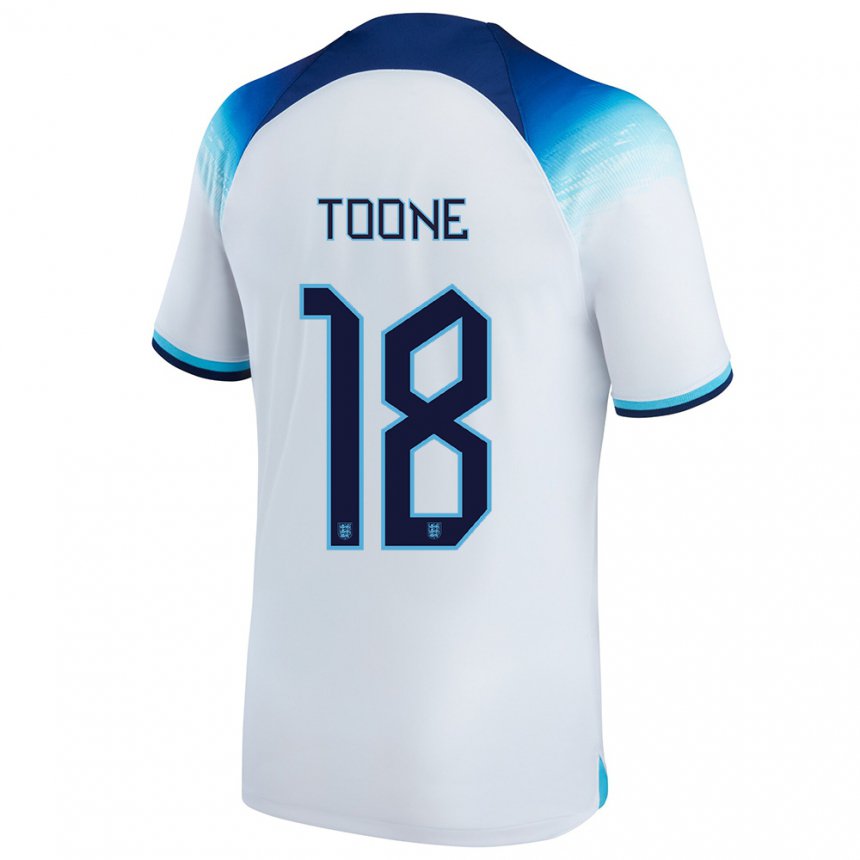 Damen Englische Ella Toone #18 Weiß Blau Heimtrikot Trikot 22-24 T-shirt Österreich