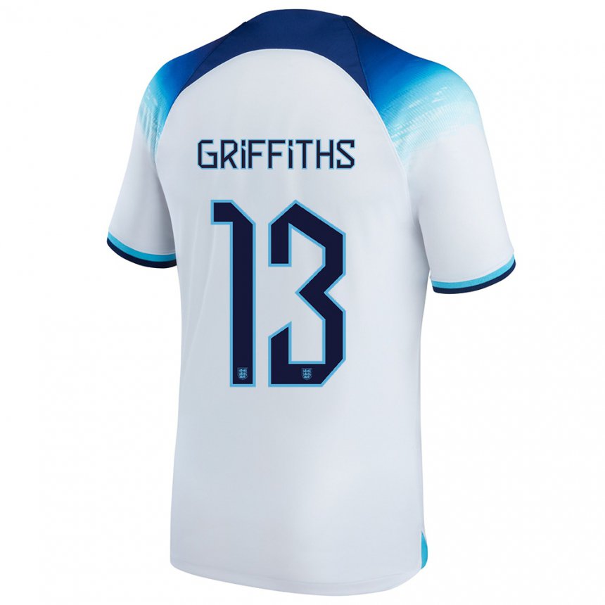 Damen Englische Josh Griffiths #13 Weiß Blau Heimtrikot Trikot 22-24 T-shirt Österreich