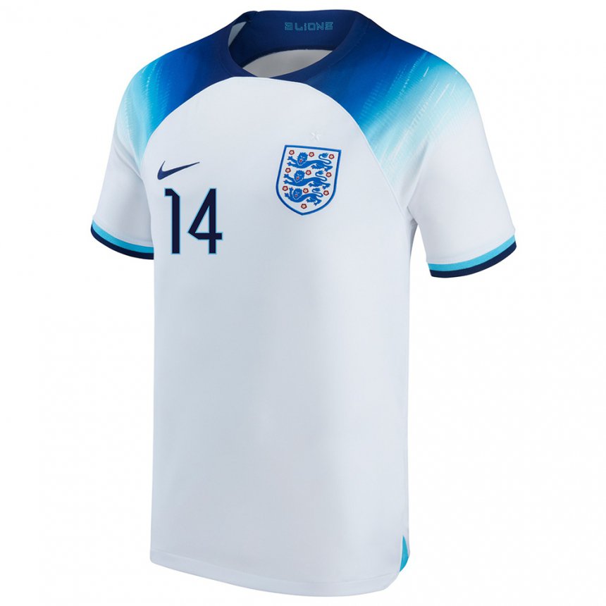 Damen Englische James Garner #14 Weiß Blau Heimtrikot Trikot 22-24 T-shirt Österreich