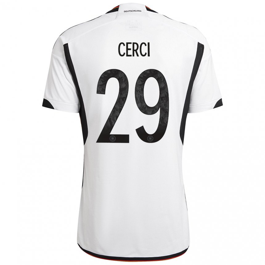 Damen Deutsche Selina Cerci #29 Weiß Schwarz Heimtrikot Trikot 22-24 T-shirt Österreich