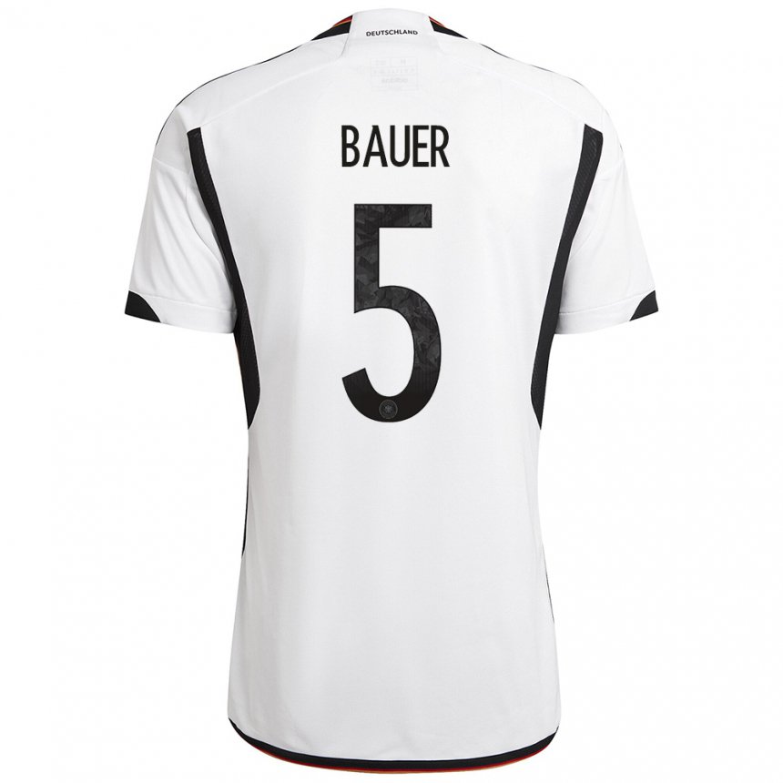 Damen Deutsche Maximilian Bauer #5 Weiß Schwarz Heimtrikot Trikot 22-24 T-shirt Österreich