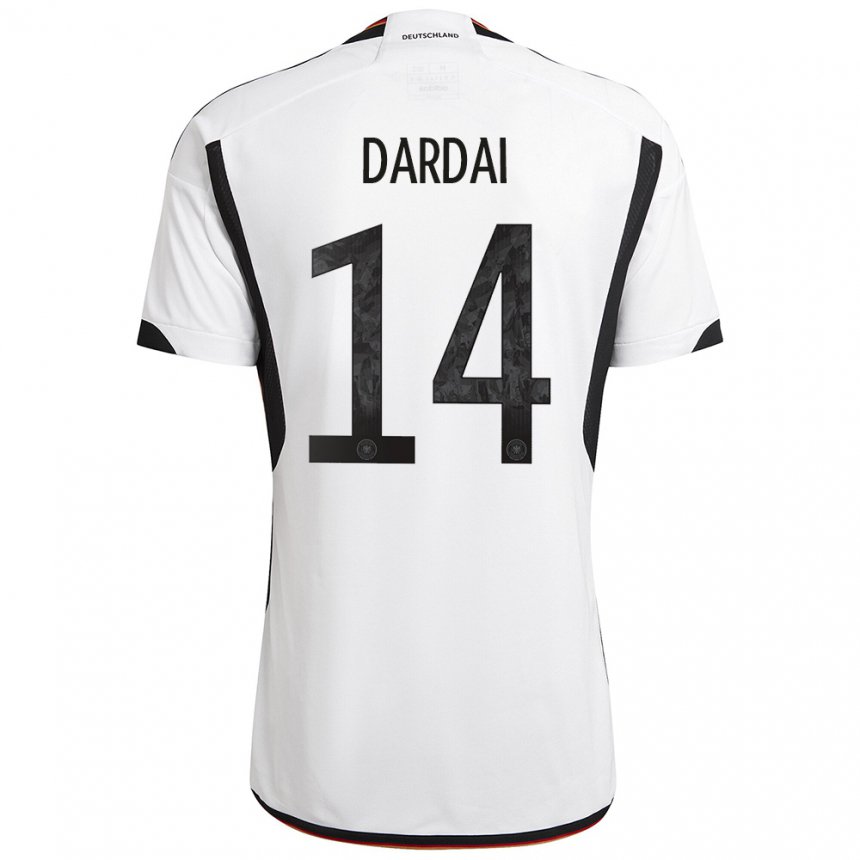 Damen Deutsche Marton Dardai #14 Weiß Schwarz Heimtrikot Trikot 22-24 T-shirt Österreich