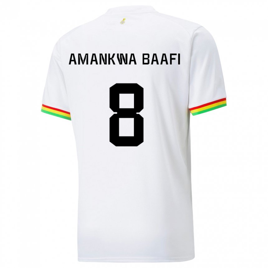 Damen Ghanaische Yaw Amankwa Baafi #8 Weiß Heimtrikot Trikot 22-24 T-shirt Österreich