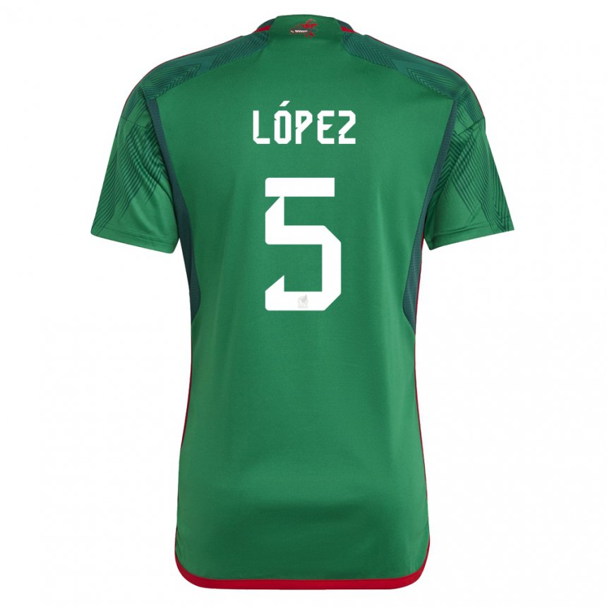 Damen Mexikanische Jimena Lopez #5 Grün Heimtrikot Trikot 22-24 T-shirt Österreich