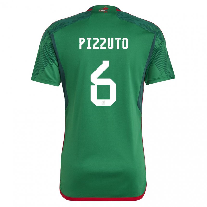 Damen Mexikanische Eugenio Pizzuto #6 Grün Heimtrikot Trikot 22-24 T-shirt Österreich