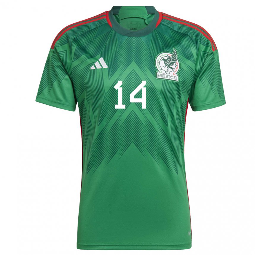 Damen Mexikanische Emiliano Freyfeld #14 Grün Heimtrikot Trikot 22-24 T-shirt Österreich