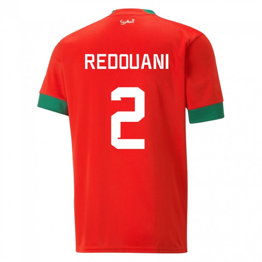 Damen Marokkanische Zineb Redouani #2 Rot Heimtrikot Trikot 22-24 T-shirt Österreich