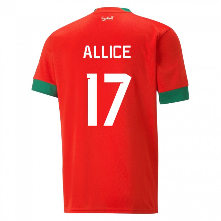 Damen Marokkanische Eva Allice #17 Rot Heimtrikot Trikot 22-24 T-shirt Österreich