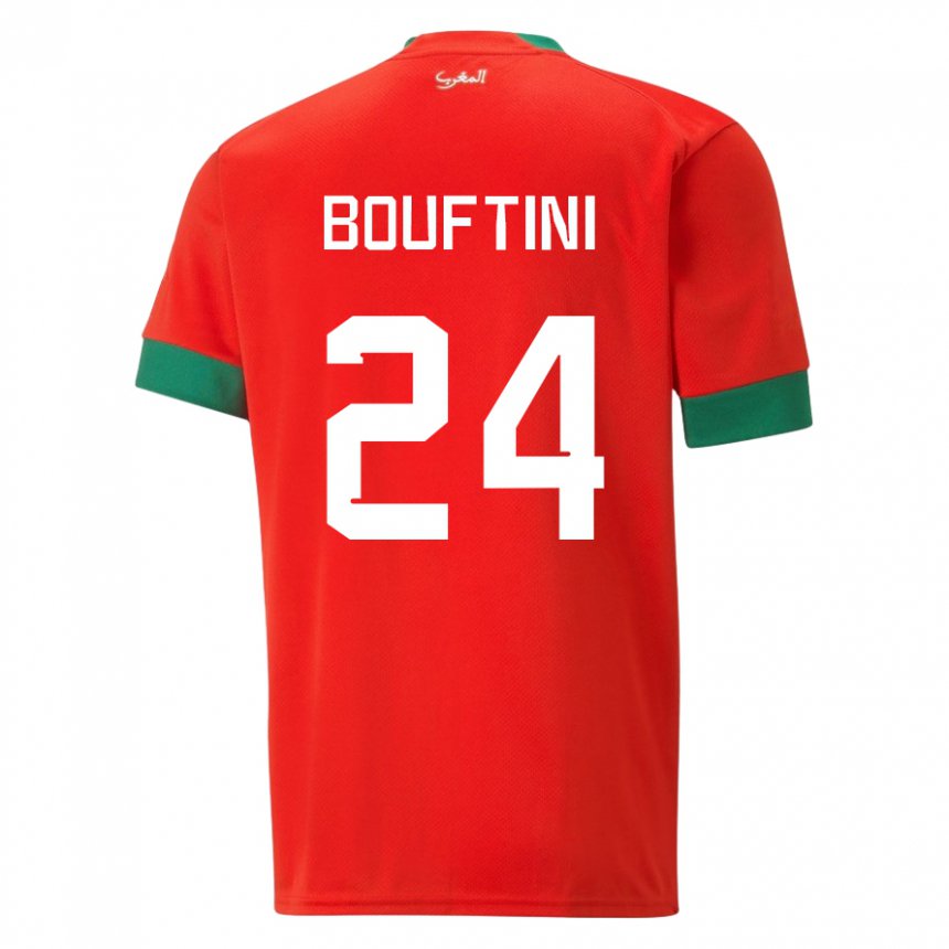 Damen Marokkanische Sofia Bouftini #24 Rot Heimtrikot Trikot 22-24 T-shirt Österreich