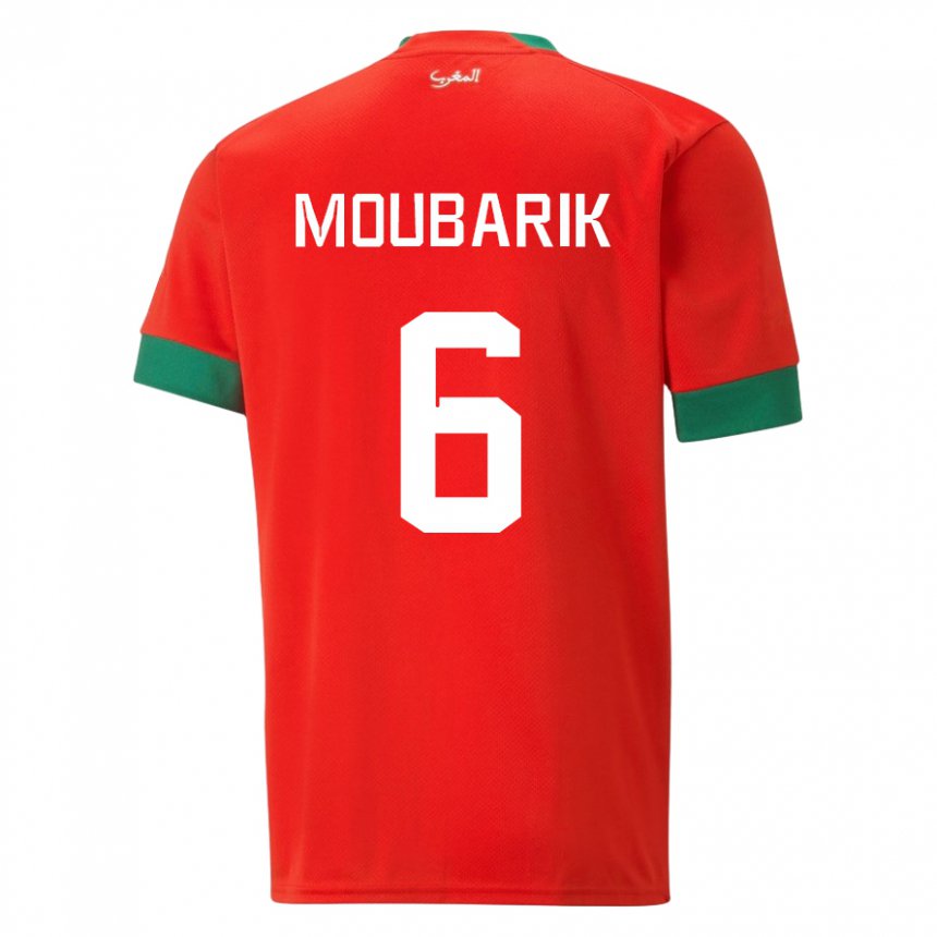 Damen Marokkanische El Mehdi Moubarik #6 Rot Heimtrikot Trikot 22-24 T-shirt Österreich
