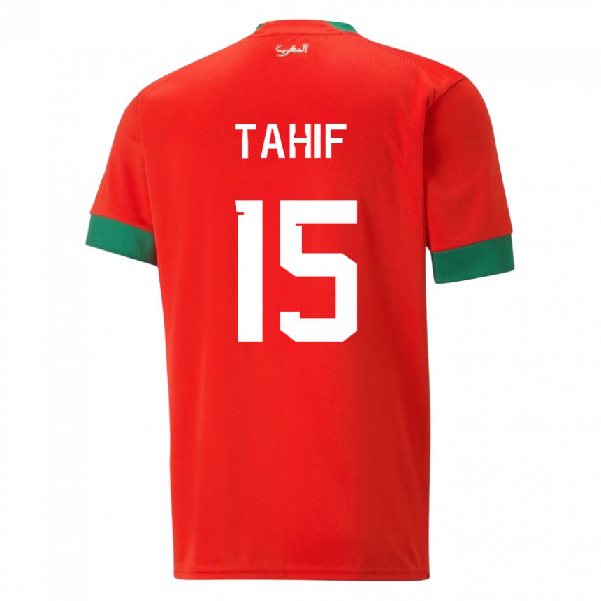 Damen Marokkanische Adil Tahif #15 Rot Heimtrikot Trikot 22-24 T-shirt Österreich