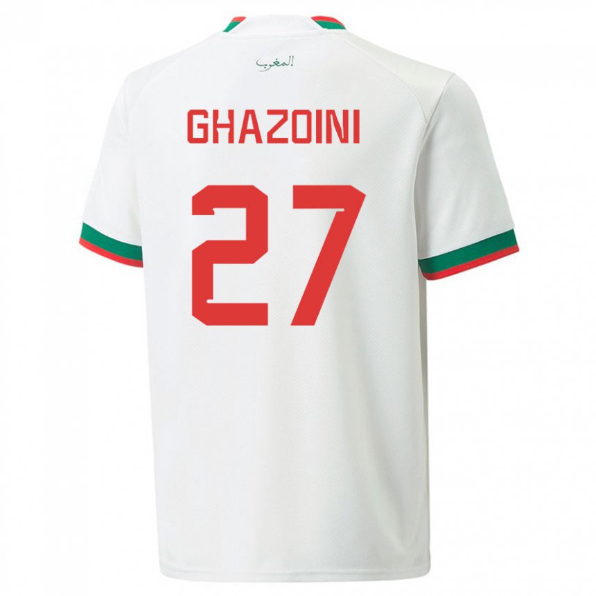Damen Marokkanische Amine Ghazoini #27 Weiß Auswärtstrikot Trikot 22-24 T-shirt Österreich