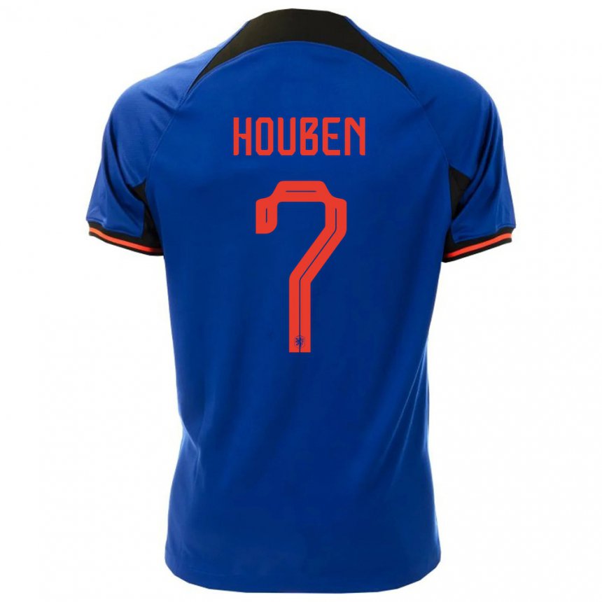 Damen Niederländische Iggy Houben #7 Königsblau Auswärtstrikot Trikot 22-24 T-shirt Österreich