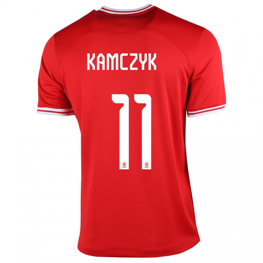Damen Polnische Ewelina Kamczyk #11 Rot Auswärtstrikot Trikot 22-24 T-shirt Österreich