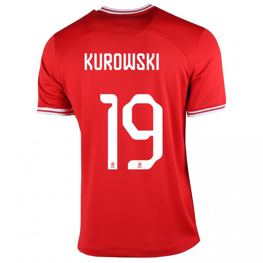 Damen Polnische Milosz Kurowski #19 Rot Auswärtstrikot Trikot 22-24 T-shirt Österreich