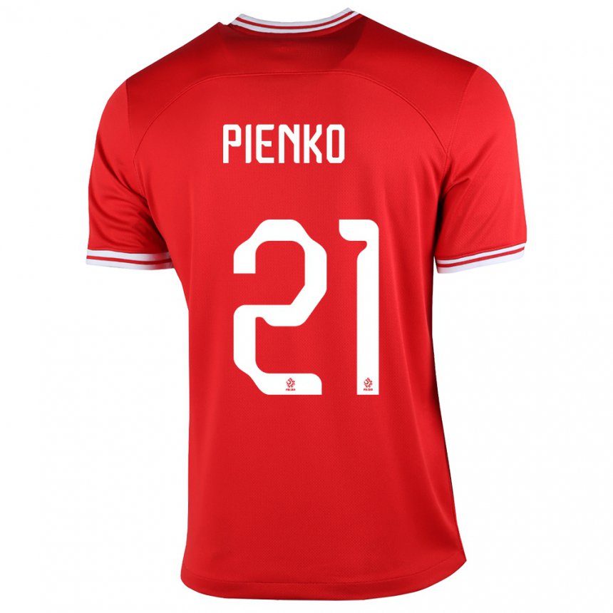 Damen Polnische Tomasz Pienko #21 Rot Auswärtstrikot Trikot 22-24 T-shirt Österreich