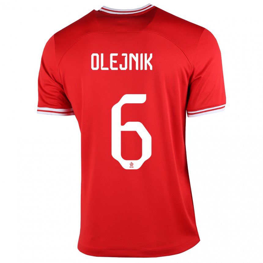 Damen Polnische Patryk Olejnik #6 Rot Auswärtstrikot Trikot 22-24 T-shirt Österreich