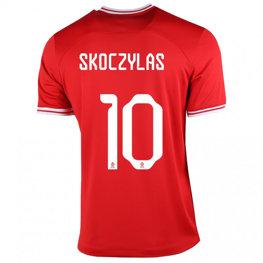 Damen Polnische Mateusz Skoczylas #10 Rot Auswärtstrikot Trikot 22-24 T-shirt Österreich